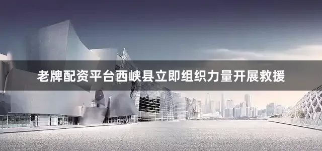 老牌配资平台西峡县立即组织力量开展救援